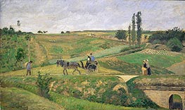 Road to Ennery, 1874 von Pissarro | Leinwand Kunstdruck