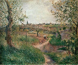A Path through the Fields, Pontoise, 1879 by Pissarro | Canvas Print