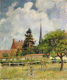 Pissarro | The Church at Eragny, 1884 | Giclée Canvas Print