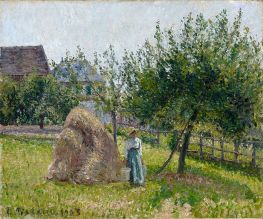 Apfelbäume in Eragny, sonniger Morgen, 1903 von Pissarro | Kunstdruck