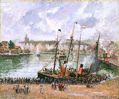Harbor at Dieppe, 1902 | Pissarro | Giclée Leinwand Kunstdruck