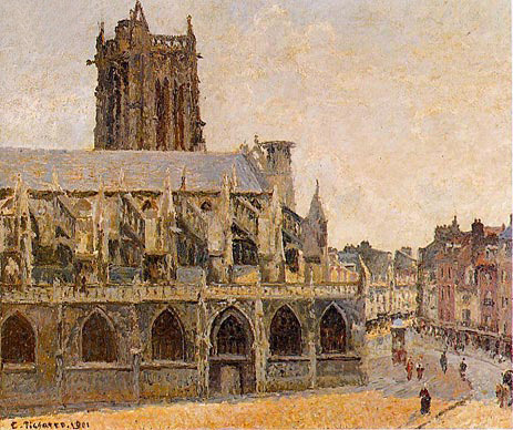 The Church of Saint-Jacques, Dieppe, 1901 | Pissarro | Giclée Canvas Print