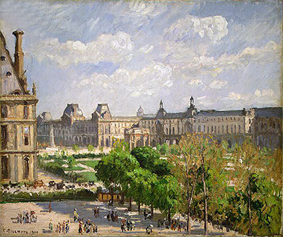 Place du Carrousel, the Tuileries Gardens, 1900 | Pissarro | Giclée Canvas Print