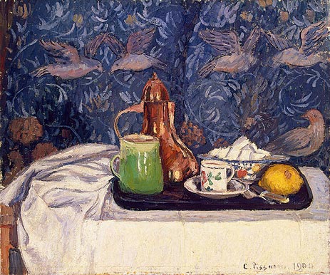 Still LIfe with a Coffee Pot, 1900 | Pissarro | Giclée Leinwand Kunstdruck
