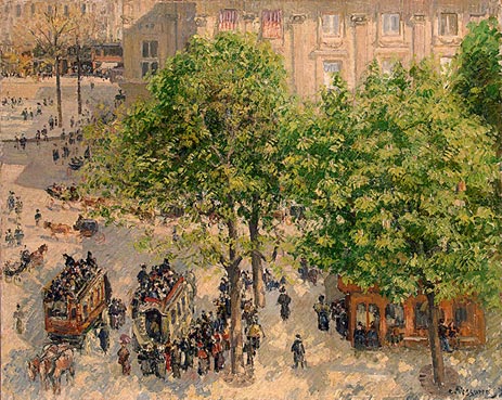 Place du Theatre-Francais. Spring, 1898 | Pissarro | Giclée Canvas Print