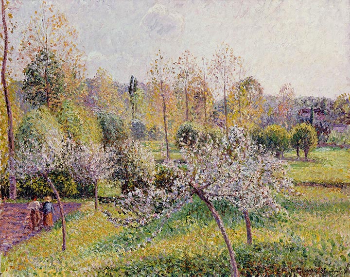 Blühende Apfelbäume, Eragny, 1895 | Pissarro | Giclée Leinwand Kunstdruck