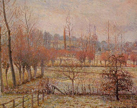 Hoarfrosst, Morning (Snow Effect in Eragny), 1894 | Pissarro