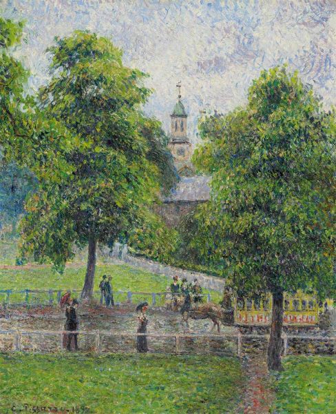 St. Annes Kirche in Kew, London, 1892 | Pissarro | Giclée Leinwand Kunstdruck