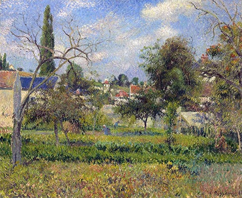 Gemüsegärten, Pontoise, 1881 | Pissarro | Giclée Leinwand Kunstdruck