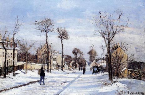 Street in the Snow, Louveciennes, c.1872 | Pissarro | Giclée 