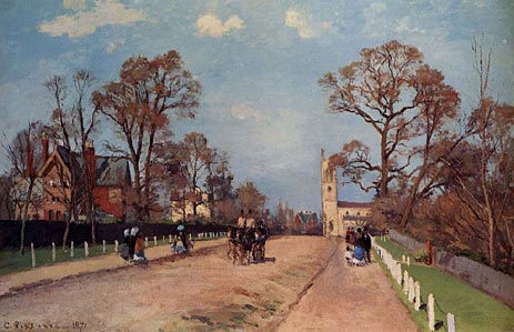 The Avenue, Sydenham, 1871 | Pissarro | Giclée Leinwand Kunstdruck