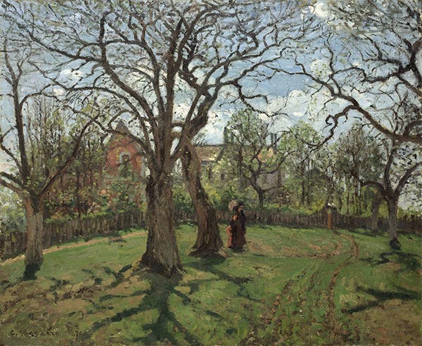 Chestnut Trees at Louveciennes, Spring, 1870 | Pissarro | Giclée Canvas Print