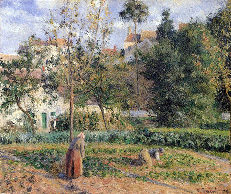 Vegetable Garden at the Hermitage near Pontoise, 1879 | Pissarro | Giclée Leinwand Kunstdruck
