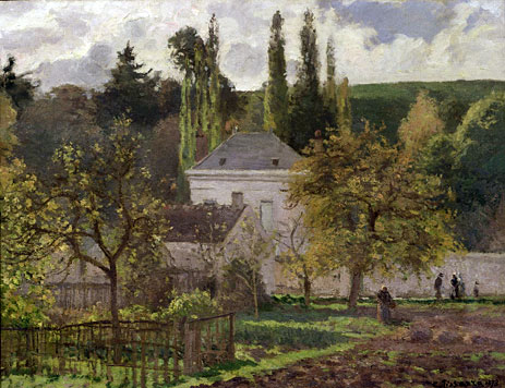 House in the Hermitage, Pontoise, 1873 | Pissarro | Giclée Leinwand Kunstdruck