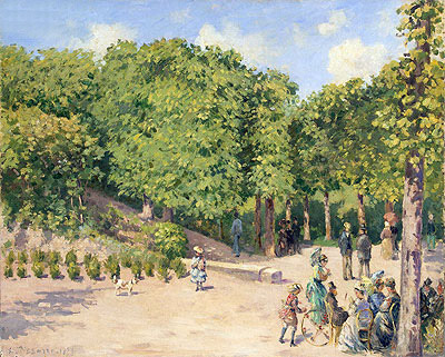 Town Park in Pontoise, 1873 | Pissarro | Giclée Leinwand Kunstdruck