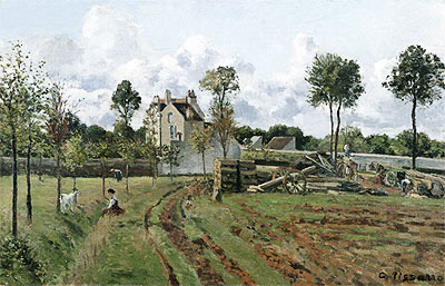 Pontoise Landscape, c.1872 | Pissarro | Giclée Leinwand Kunstdruck