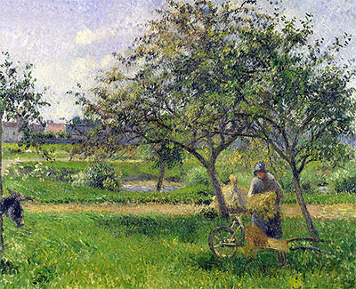 The Wheelbarrow, Orchard, c.1881 | Pissarro | Giclée Leinwand Kunstdruck