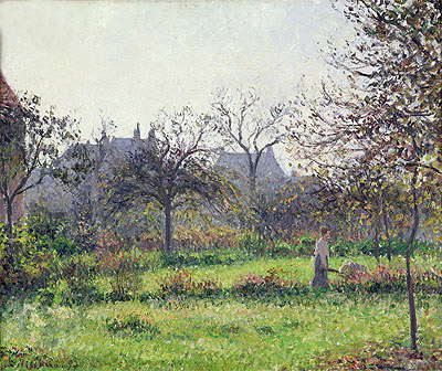 Morning Sun, Autumn, Eragny, 1897 | Pissarro | Giclée Leinwand Kunstdruck