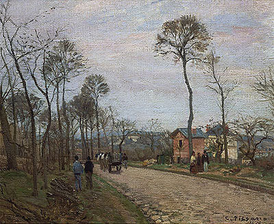 The Road from Louveciennes, 1870 | Pissarro | Giclée Leinwand Kunstdruck