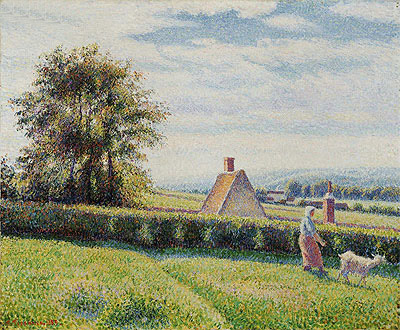 Spring Pasture, 1889 | Pissarro | Giclée Leinwand Kunstdruck