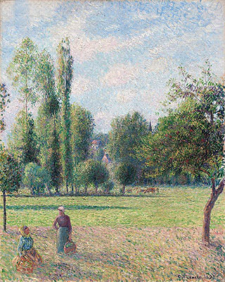 Two Peasant Women in a Meadow, 1893 | Pissarro | Giclée Canvas Print