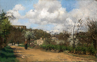 View from Louveciennes, c.1869/70 | Pissarro | Giclée Leinwand Kunstdruck