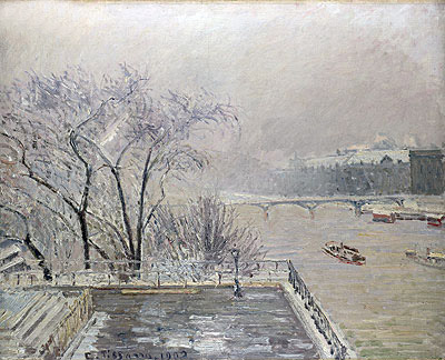 The Louvre under Snow, 1902 | Pissarro