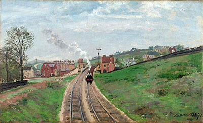 Lordship Lane Station, Dulwich, 1871 | Pissarro | Giclée Leinwand Kunstdruck