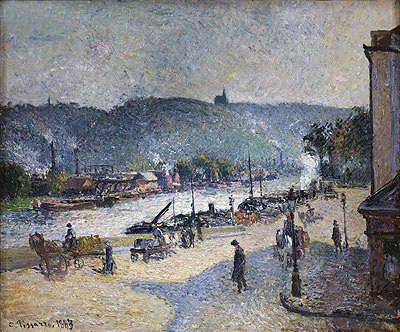 Quays at Rouen, 1883 | Pissarro | Giclée Leinwand Kunstdruck