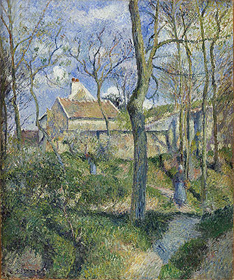 The Path to Les Pouilleux, Pontoise, 1881 | Pissarro | Giclée Leinwand Kunstdruck