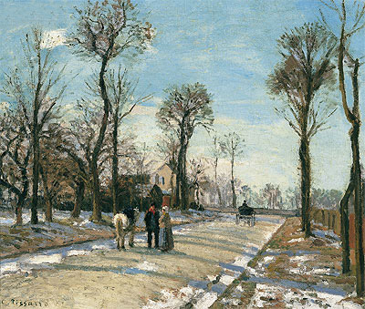 Route, Winter and Snow, c.1870 | Pissarro | Giclée Canvas Print