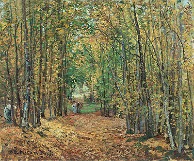The Woods at Marly, 1871 | Pissarro | Giclée Leinwand Kunstdruck