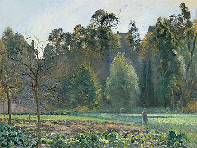 The Cabbage Field, Pontoise, 1873 | Pissarro | Giclée Leinwand Kunstdruck