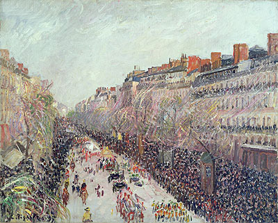 Mardi Gras on the Boulevards, 1897 | Pissarro | Giclée Canvas Print