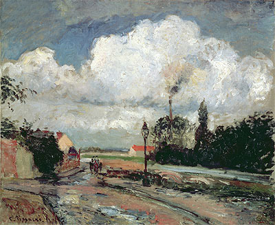 The Quai du Pothuis at Pontoise after Rain, 1876 | Pissarro | Giclée Leinwand Kunstdruck
