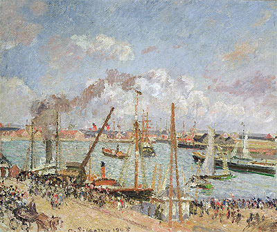 The Port of Le Havre, Afternoon, Sun, 1903 | Pissarro | Giclée Canvas Print
