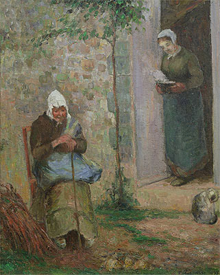 Charity, 1876 | Pissarro | Giclée Leinwand Kunstdruck