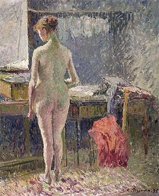 Female Nude Seen from the Back, 1895 | Pissarro | Giclée Leinwand Kunstdruck