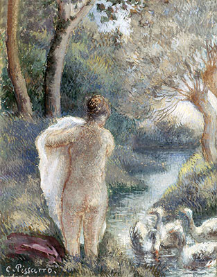 Akt mit Schwänen, c.1895 | Pissarro