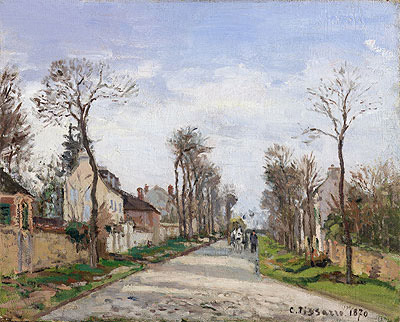 The Road to Versailles at Louveciennes, 1870 | Pissarro | Giclée Leinwand Kunstdruck