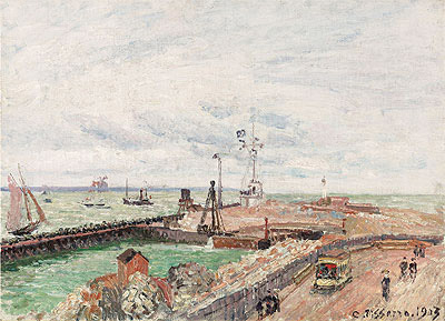 La Jetee et la Semaphore du Havre, 1903 | Pissarro | Giclée Leinwand Kunstdruck