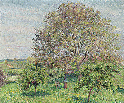 The Big Walnut at Spring, Eragny, 1894 | Pissarro | Giclée Canvas Print