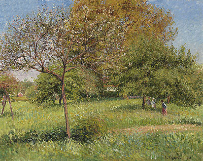The Large Walnut, Morning, Eragny, 1901 | Pissarro | Giclée Leinwand Kunstdruck