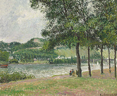 Le Cours-la-Reine a Rouen, Temps Gris, 1898 | Pissarro
