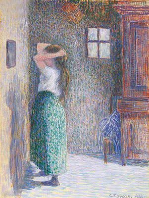 Young Girl at her Toilette, 1888 | Pissarro | Giclée Papier-Kunstdruck