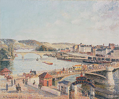 A Sunny Afternoon in Rouen, 1896 | Pissarro | Giclée Canvas Print
