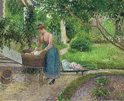 Washer Eragny, 1899 | Pissarro | Giclée Leinwand Kunstdruck