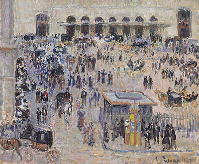 La Place du Havre et la Gare Saint-Lazare, 1893 | Pissarro | Giclée Canvas Print