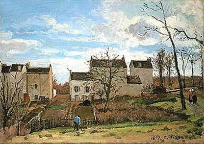 Spring in Pontoise, 1872 | Pissarro | Giclée Leinwand Kunstdruck