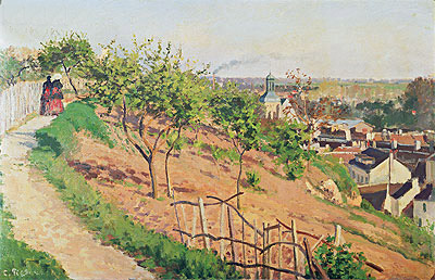 Ruelle des Poulies at Pontoise, c.1872 | Pissarro | Giclée Leinwand Kunstdruck